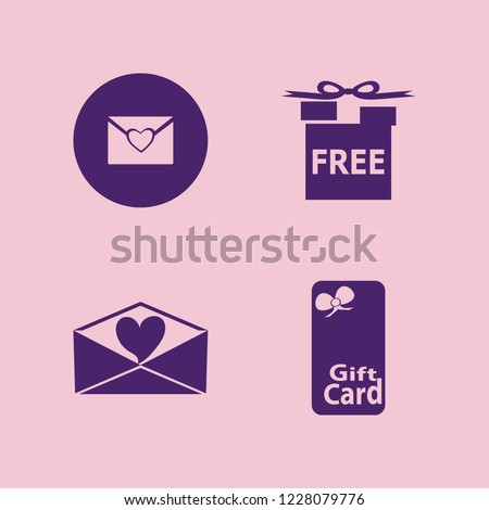 surprise icon. surprise vector icons set gift card, free gifts and heart envelope