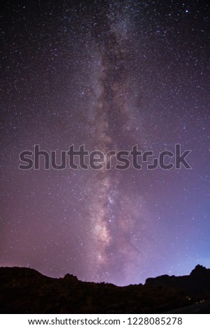 Milkyway at night at teide, tenerife
