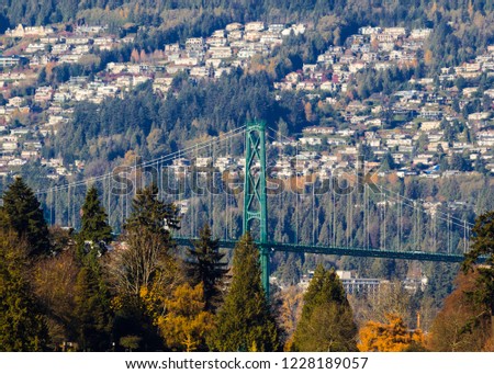 Lions Gate bridge and West Vancouver