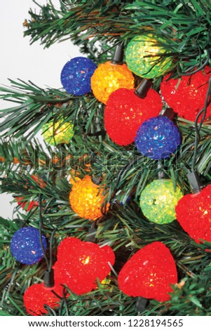 Christmas decorations on christmas tree