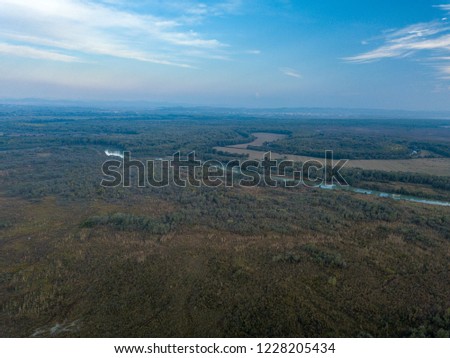 Aerial view of Albanian natural landscape