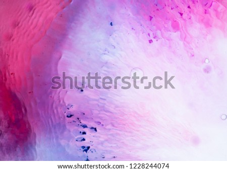 Water and paint textures aerial view, abstract background