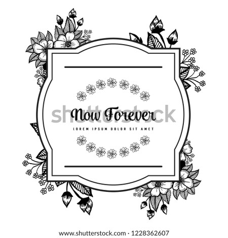 Decorative floral frame with flower vector art