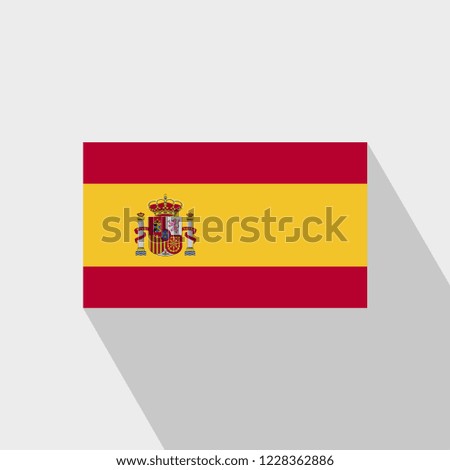 Spain flag Long Shadow design vector
