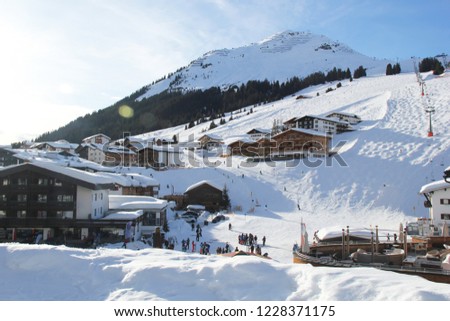 Ski Piste in Lech, Austria