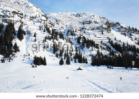 Off Piste Ski in Lech am Arlberg Mountain in Winter