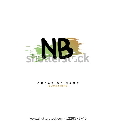 N B NB Initial logo template vector