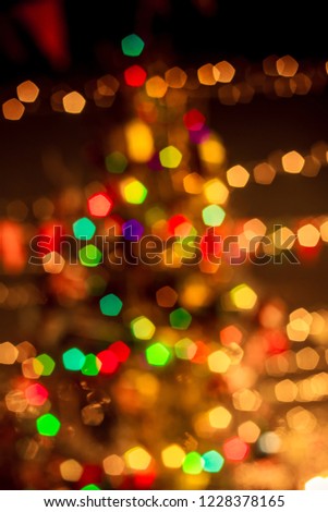 Christmas lights and lights. Beautiful colorful bokeh