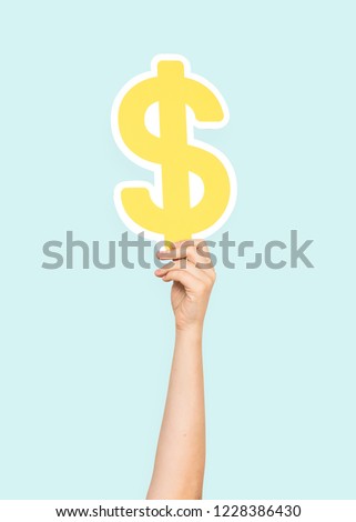 Hand holding dollar sign