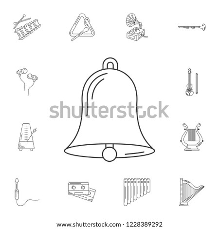 Bell icon. Simple element illustration. Bell symbol design from Musical collection set. Can be used for web and mobile
