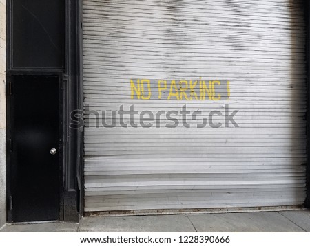 City garage door no parking
