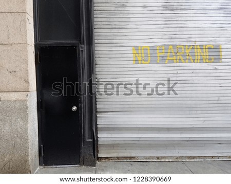 City garage door no parking