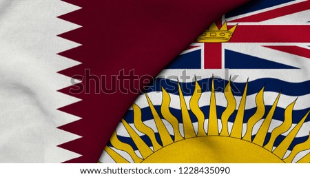Flag of Qatar and British Columbia