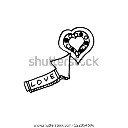 valentine love icon cartoon doodle