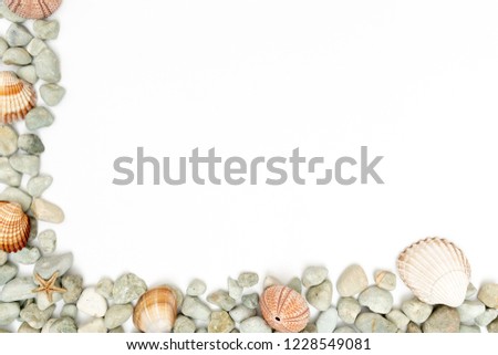 stones on white background
