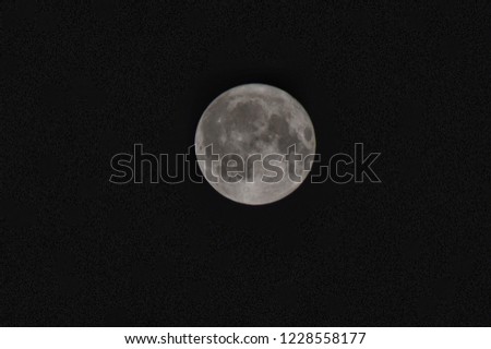 Picture of full moon captured on full moon night at 1 AM