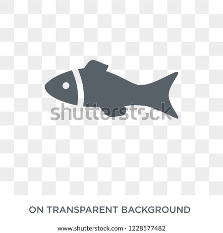 Fish icon. Trendy flat vector Fish icon on transparent background from animals collection. 
