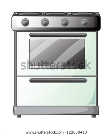Illustration of a gas stove on a white background