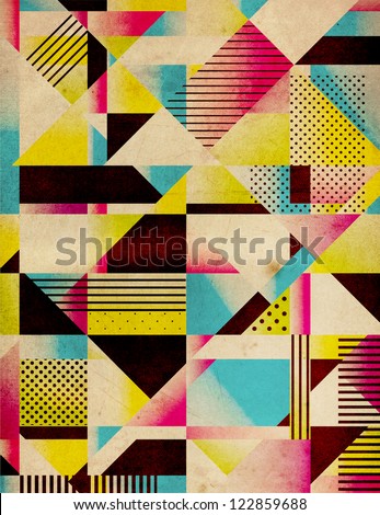 Retro Abstract Geometric Background