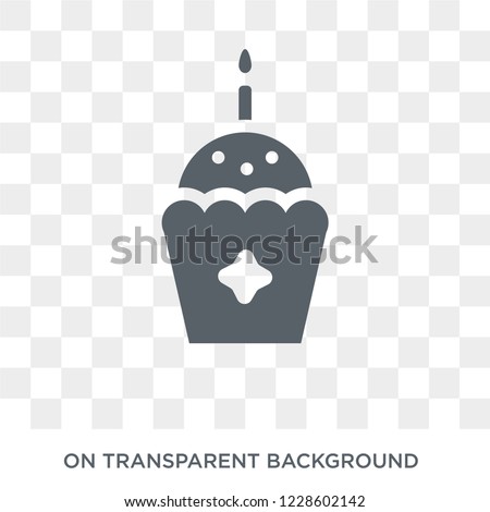 Cupcake icon. Cupcake design concept from Birthday and Party collection. Simple element vector illustration on transparent background.