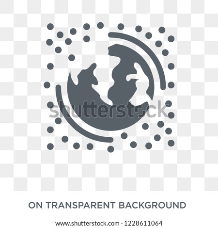 Space junk icon. Space junk design concept from Astronomy collection. Simple element vector illustration on transparent background.
