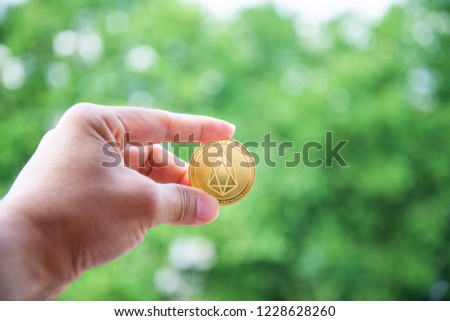 Crypto currency Bitcoin Outdoor background