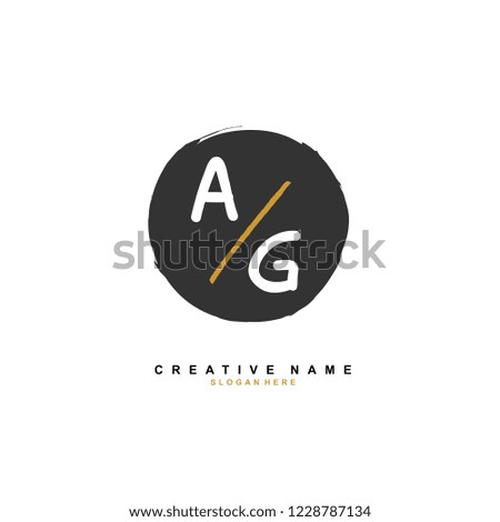 A G AG Initial logo template vector