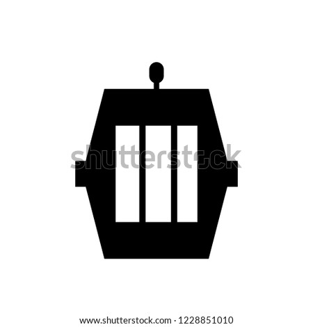 Pet carrier silhouette icon. Clipart image isolated on white background