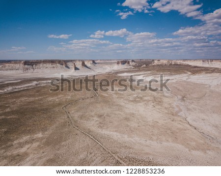 Deserts and mountains in Kazakhstan like from Arizona desert