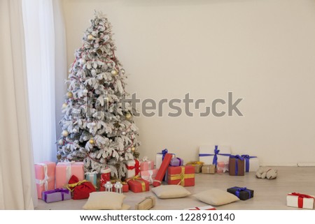 Christmas holidays winter new year tree gifts