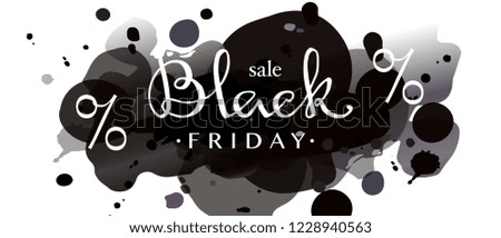 Vector illustration of black friday lettering text for cards, posters, magazines. Black friday lettering typography poster. Black friday lettering template. Web banner for social media mobile apps.