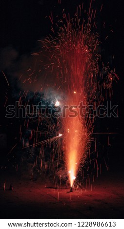 Fireworks during the night at diwali