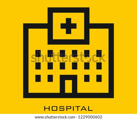 Hospital icon signs