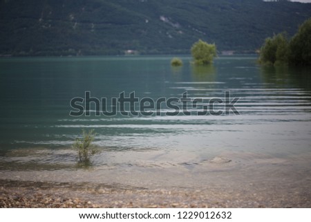 lake Santa Croce landscape, Italy