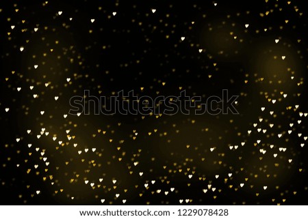 Overlay Golden Light Bokeh on Back for artwork design background decoration season greeting theme new year party holiday festival 