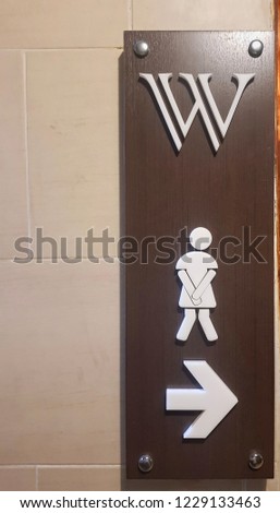 Toilet signs women - men