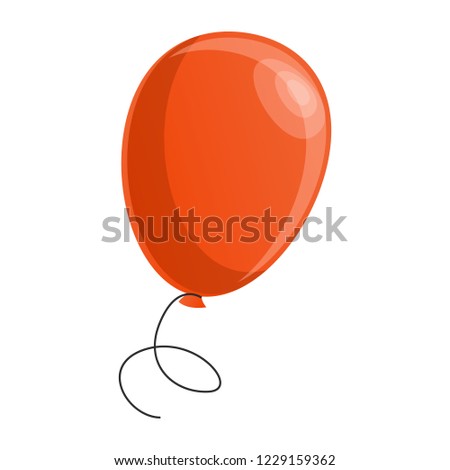 Red balloon icon. Cartoon of red balloon icon for web design isolated on white background