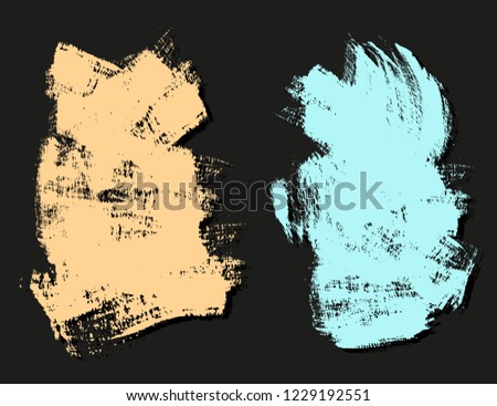 Abstract brush stroke banners.Vector grunge backgrounds.