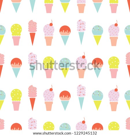 Rainbow Ice Cream Pattern 