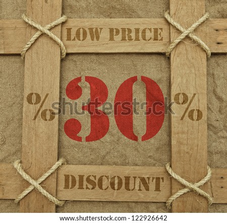 Information about discounts thirty percent
