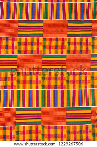West African Kente Cloth Royalty-Free Stock Photo #1229267506