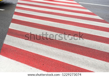 marking of a pedestrian crossing on asphalt