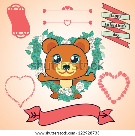 Valentine day. Teddy Bear.