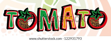 Vector illustration of tomato vegetable symbol background.
