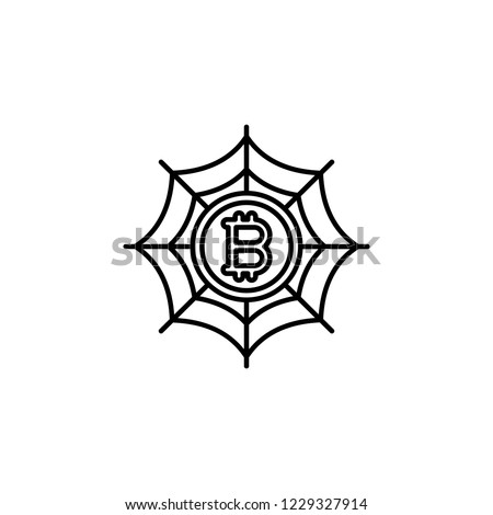 bitcoin, web icon. Element of crypto currency icon. Thin line icon for website design and development, app development