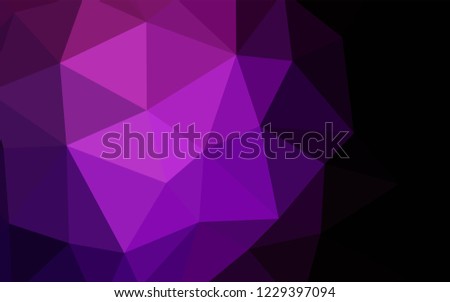Dark Purple vector low poly texture. Colorful illustration in polygonal style with gradient. A new texture for your web site.