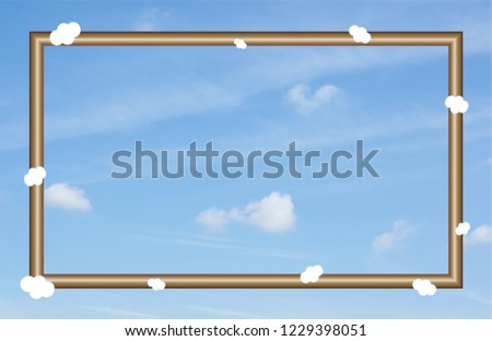Clouds, sky and frame background