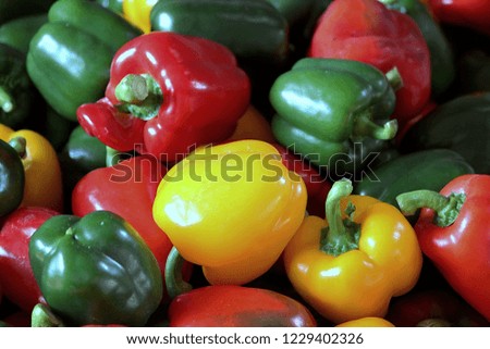 Colorful Sweet Peppers Royalty-Free Stock Photo #1229402326