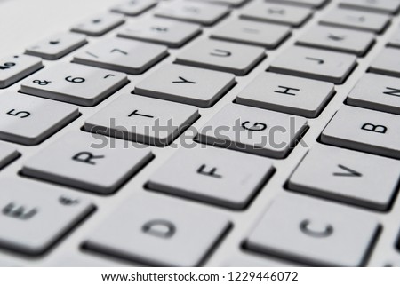 A keyboard of the laptop 