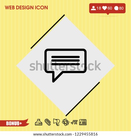 Comment icon vector
